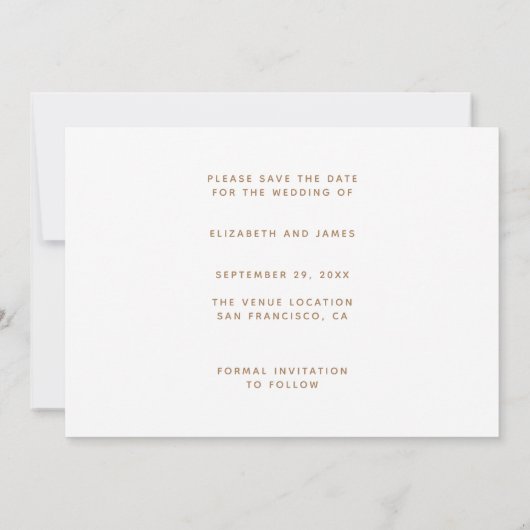 Save The Date Simple Elegant 3 Photo Enregistrer La Date Invitat (Dos)