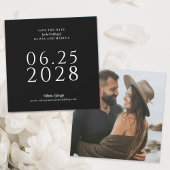 Save The Date Simple Elegant Carré Enregistrer la date avec phot