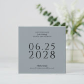 Save The Date Simple Elegant Carré Enregistrer la date avec phot (Debout devant)
