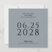 Save The Date Simple Elegant Carré Enregistrer la date avec phot (Devant)