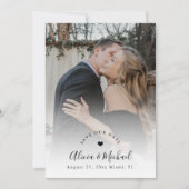Save The Date Simple élégant code QR moderne photo mariage (Devant)
