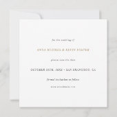 Save The Date Simple Élégant Design Gold Script personnalisé Mar (Dos)
