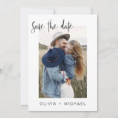 Save The Date Simple Elegant Enregistrer la date Photo Minimalis (Devant)