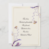 Save The Date Simple Elegant Floral Photo Mariage inspirant (Dos)