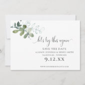 Save The Date Simple Elegant Green Change the Date Mariage (Devant)