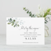 Save The Date Simple Elegant Green Change the Date Mariage (Debout devant)