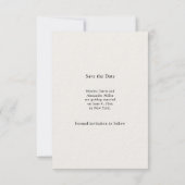 Save The Date Simple elegant ivory photo luxury wedding (Dos)