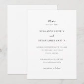 Save The Date Simple Élégant Mariage Classique (Devant / Derrière)