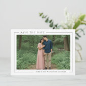 Save The Date Simple Élégant Mariage Photo (Debout devant)