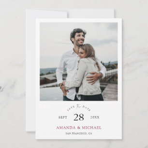Save The Date Simple élégant Mariage photo de script moderne