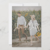Save The Date Simple élégant Mariage photo de script moderne (Devant)
