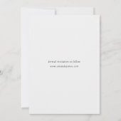 Save The Date Simple Elegant Mariage photo de script vert (Dos)