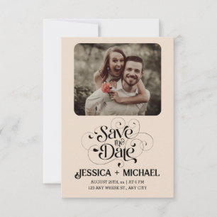 Save The Date Simple Élégant Minimaliste Rustique Mariage Modifi