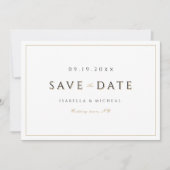 Save The Date Simple Élégant Moderne Classe Luxe Enregistrer La (Devant)