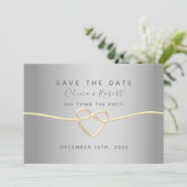 Save The Date Simple Élégant Moderne Écriture Mariage (Debout devant)