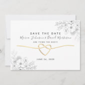 Save The Date Simple Élégant Moderne Écriture Mariage Sauvegarde (Devant)