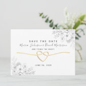 Save The Date Simple Élégant Moderne Écriture Mariage Sauvegarde (Debout devant)