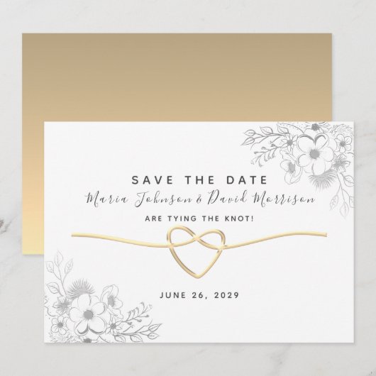 Save The Date Simple Élégant Moderne Écriture Mariage Sauvegarde (Devant / Derrière)