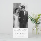 Save The Date Simple Élégant Moderne Écriture Photo de Mariage (Debout devant)