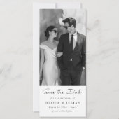 Save The Date Simple Élégant Moderne Écriture Photo de Mariage (Devant)