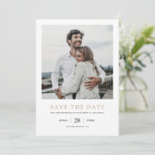 Save The Date Simple Élégant Moderne Mariage Multi Photo (Debout devant)