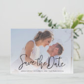 Save The Date Simple Elegant moderne Mariage photo de script noi (Debout devant)