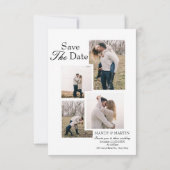Save The Date Simple Élégant Moderne Photo Mariage (Dos)