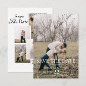 Save The Date Simple Élégant Moderne Photo Mariage (Devant / Derrière)