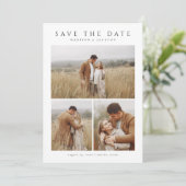 Save The Date Simple Elegant Moderne Quatre Photo (Debout devant)