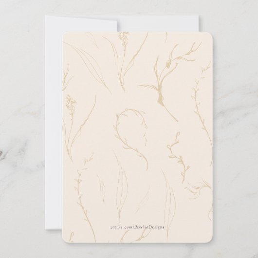 Save The Date Simple Elégant Moderne Tons Terre Mariage beige (Dos)
