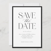 Save The Date Simple Elegant noir noir photo Script (Devant)