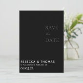 Save The Date simple élégant non photo enregistrer la date (Debout devant)