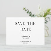 Save The Date simple élégant non photo enregistrer la date (Debout devant)