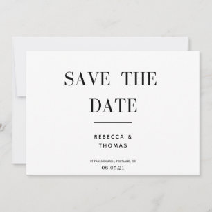 Save The Date simple élégant non photo enregistrer la date