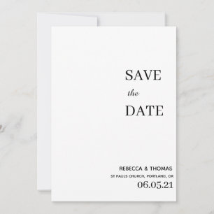 Save The Date simple élégant non photo enregistrer la date