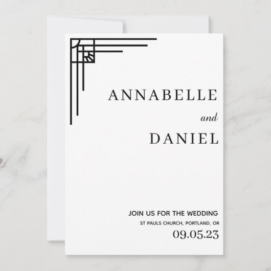 Save The Date simple élégant non photo enregistrer la date (Devant)