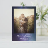 Save The Date Simple Elégant Photo Galaxy Céleste Texte Mariage (Debout devant)