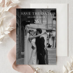Save The Date Simple Élégant Photo Mariage Enregistrer la Date