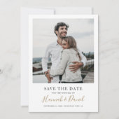 Save The Date Simple Élégant Photo Mariage Moderne Enregistrer L (Devant)