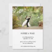 Save The Date Simple Élégant Photo Moderne Enregistrer La Date (Dos)