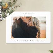 Save The Date Simple Elegant Photo moderne Enregistrer la date I