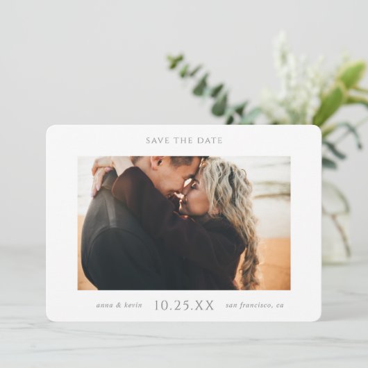 Save The Date Simple Elegant Photo moderne Enregistrer la date I (Debout devant)