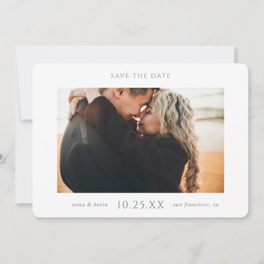 Save The Date Simple Elegant Photo moderne Enregistrer la date I (Devant)