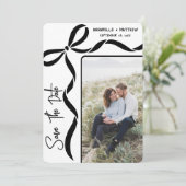 Save The Date Simple Elegant Photo Wedding (Debout devant)