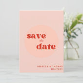 Save The Date simple élégant rétro non photo enregistrer la date (Debout devant)