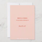 Save The Date simple élégant rétro non photo enregistrer la date (Dos)