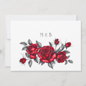 Save The Date Simple Elegant Rose Floral Mariage (Dos)