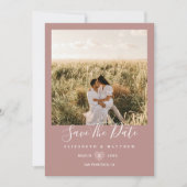 Save The Date Simple Elegant Rustic Couple Mariage photo (Devant)