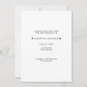 Save The Date Simple Elegant Rustic Gold Enregistrer La Date Pho (Dos)