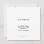 Save The Date Simple Élégant Script Photo Texte Mariage (Dos)
